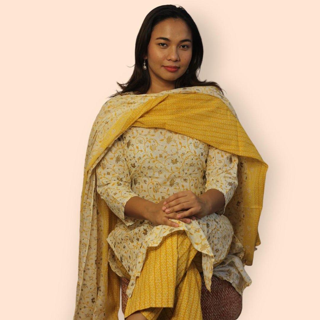 Suhela Yellow Suit Set